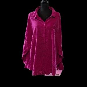 Torrid Fuchsia Button-Down Shirt